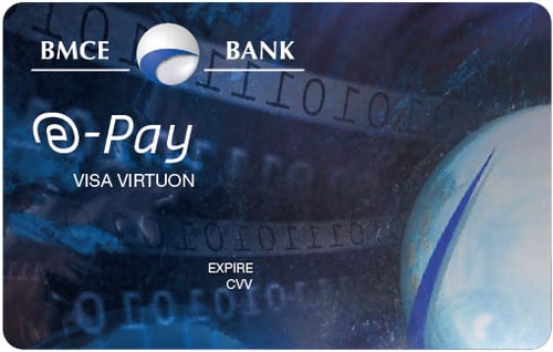 البطاقات البنكية المغربية - بطاقة فيزاE-Pay التي يصدرها البنك المغربي للتجارة الخارجية BMCE