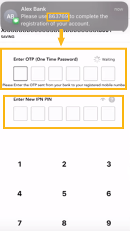 ادخال كود (OTP) المكوّن من 6 أرقام