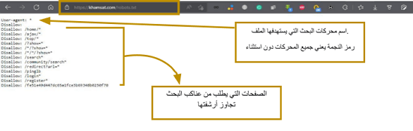ملفات الـ Robots.txt (صورة توضيحية)
