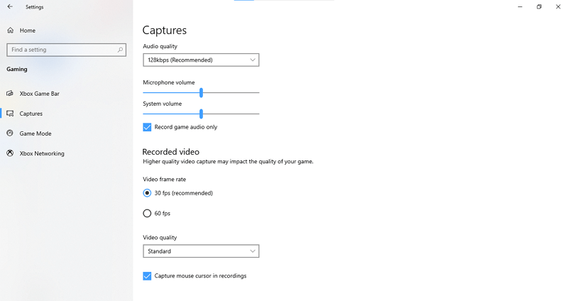 Choose the video quality